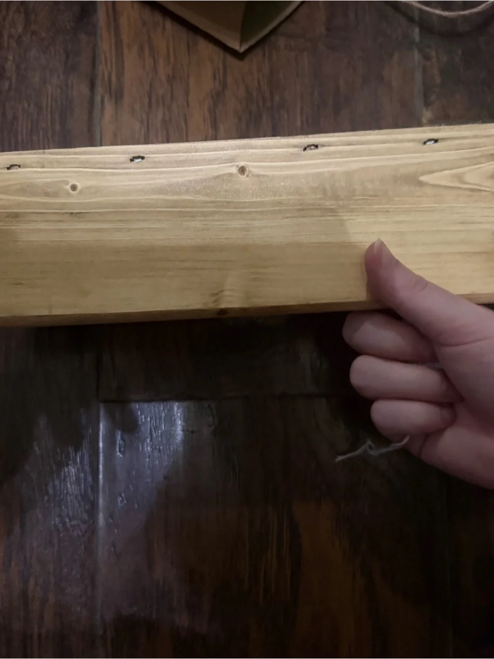 Light Natural Wood Wall Shelf with Heart Cutout